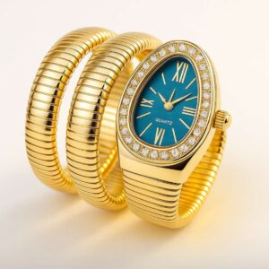 Serpenti-Inspired Triple-Coil Tubogas Watch – Azure Dial Edition