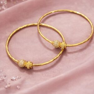 Celestial Globe Adjustable Bangles – High-Polish Gold Slider Set
